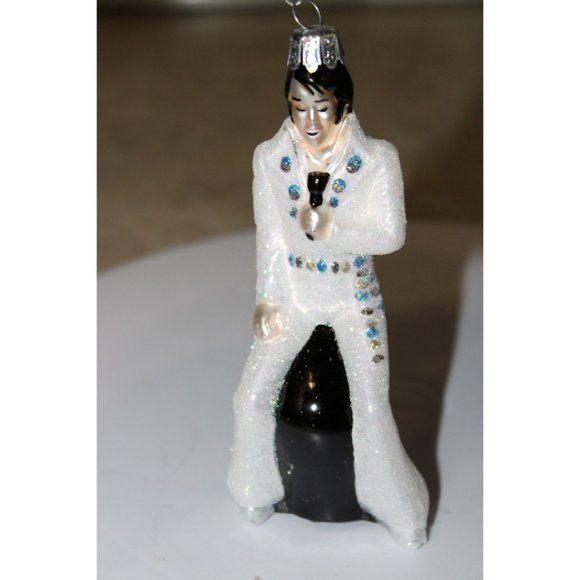 Kurt S Adler Ornament - Elvis Presley Singing in White Jumpsuit - Picture 2 of 4